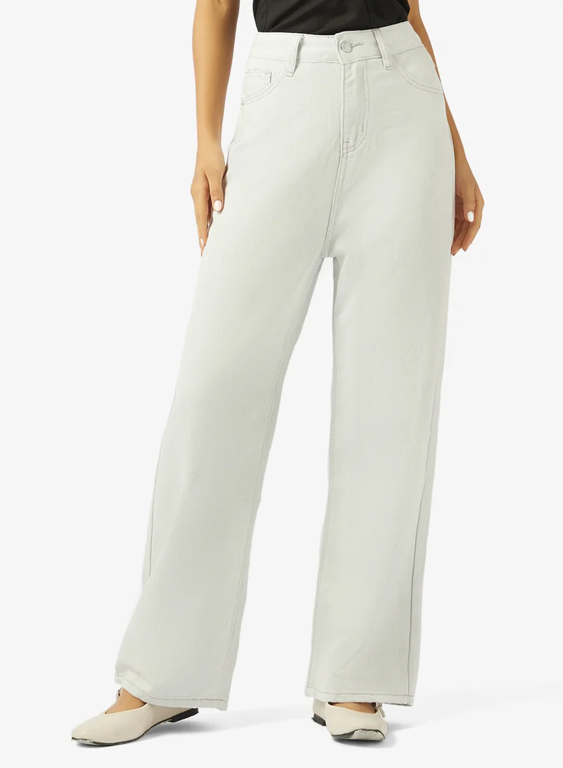 Ginger High Rise Wide Leg Jeans
